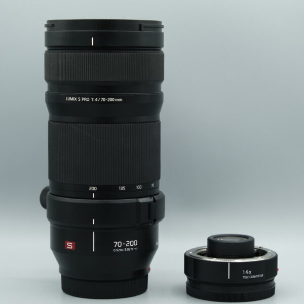 PANASONIC S 4/70-200MM + CONVERTISSEUR X1.4